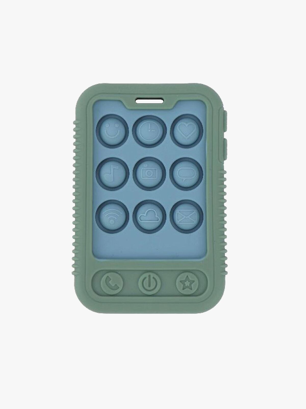 Nuby Phone Popper Bidelegetøj, Grøn/Blå