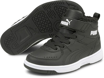 Puma Rebound Joy Fur PS Forede Sneakers, Black/White