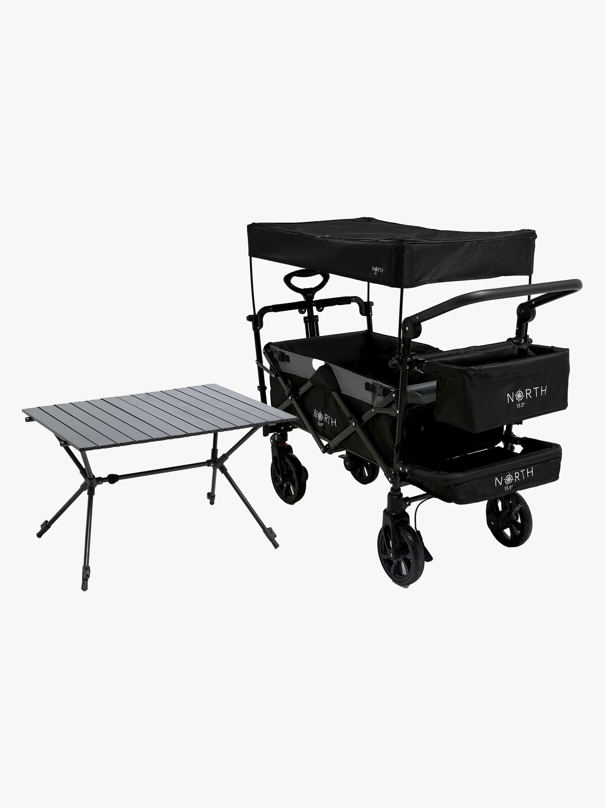 North 13.5 Transporter Trækvogn inkl. Campingbord, Black/Grey