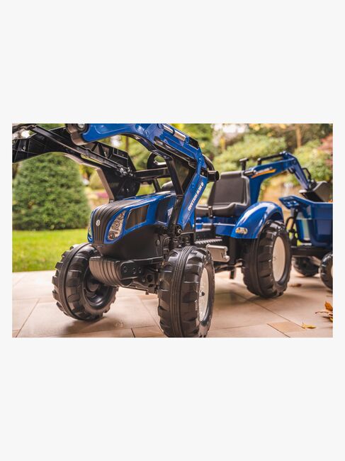 Falk New Holland Pedaltraktor med Trailer, Blå