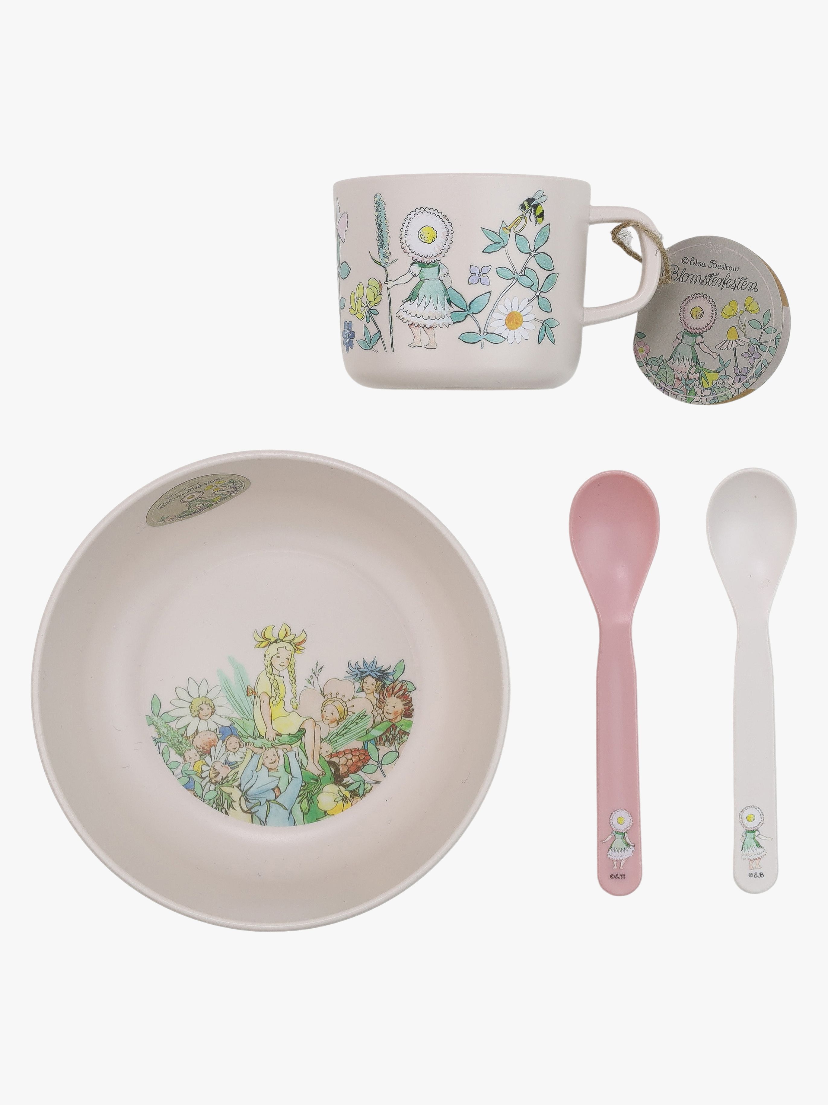 Elsa Beskow  Blomsterfestivalen Spisesæt 3 Dele