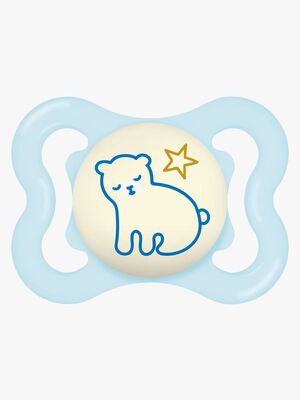 MAM Supreme Night Silikone Sut 0-6m, Blå