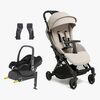 Beemoo Easy Fly Lux 4 Klapvogn inkl Maxi-Cosi CabrioFix Autostol Baby & Base, Sand Beige