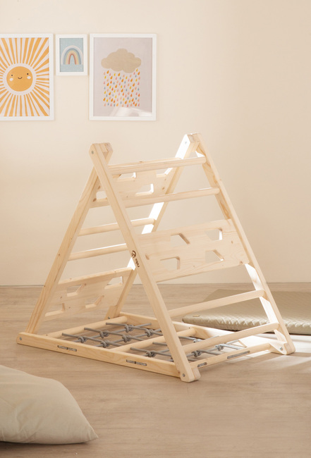 Roba  Træ Klatretrekant, Grå/Natur