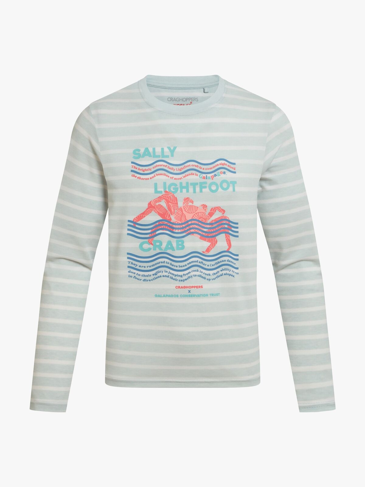 Craghoppers NosiLife Cruz  Insektafvisende Langærmet Trøje, Nimbus Blue Stripe