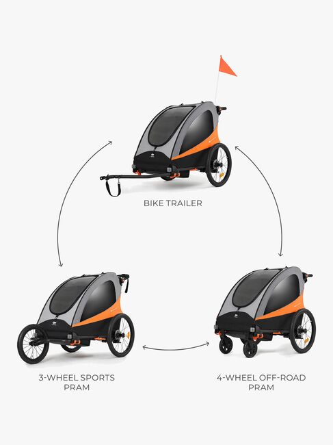 Kinderkraft Nava Cykelanhænger, Sunny Orange