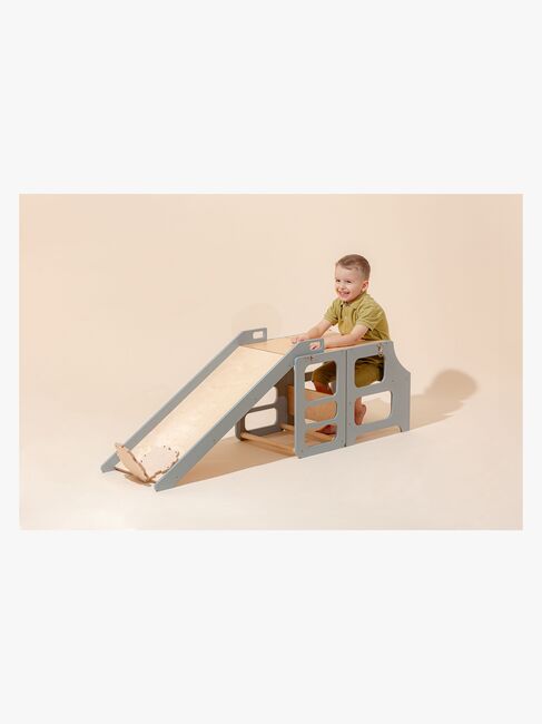 Duck Woodworks Rutsjebane til Sammenklappeligt Læringstårn, Grå