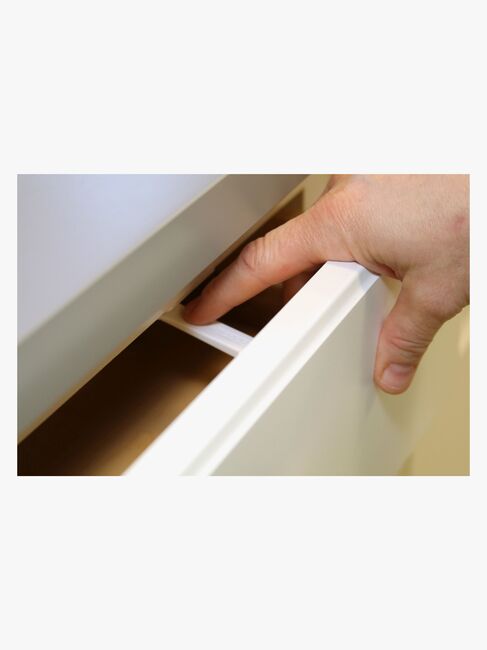 Safe & Care SureCatch Selvklæbende Lås til Nederste Skuffe, Hvid