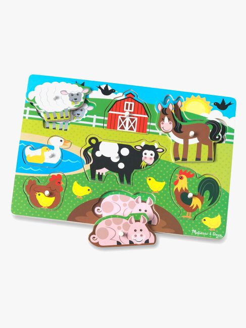 Melissa & Doug Knoppuslespil Bondegårdsdyr 8 Brikker