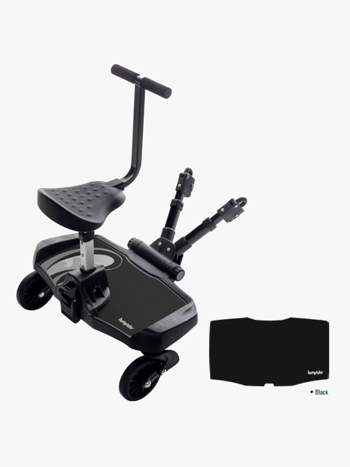 Bumprider Ståbræt m. Sæde, Sort