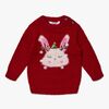Luca & Lola Baby Trøje Winter Bunny, Red