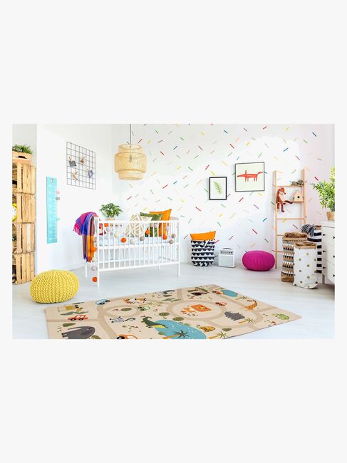 Happy Kids Gulvtæppe 140x200, Linne