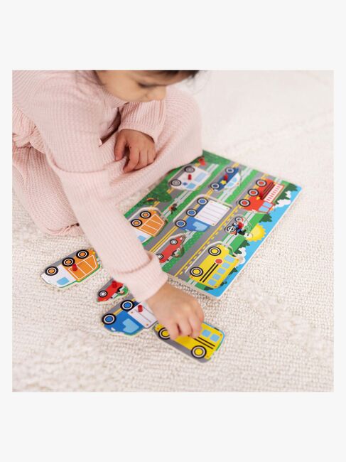 Melissa & Doug Knoppuslespil Af Træ Transportmidler 8 Dele
