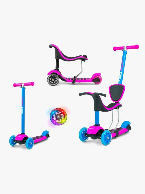 Milly Mally Little Star 3-i-1 Løbehjul, Lyserød/blå