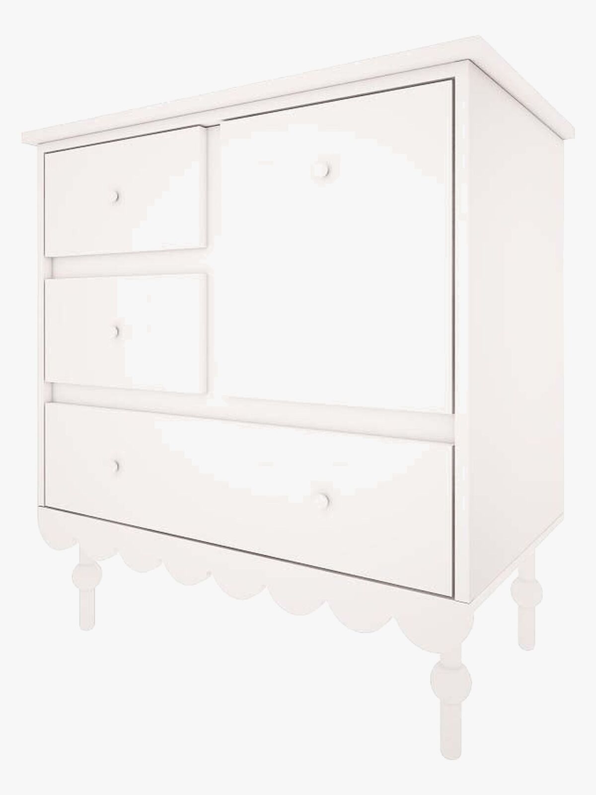 Wood Luck Babushka Kommode, Hvid