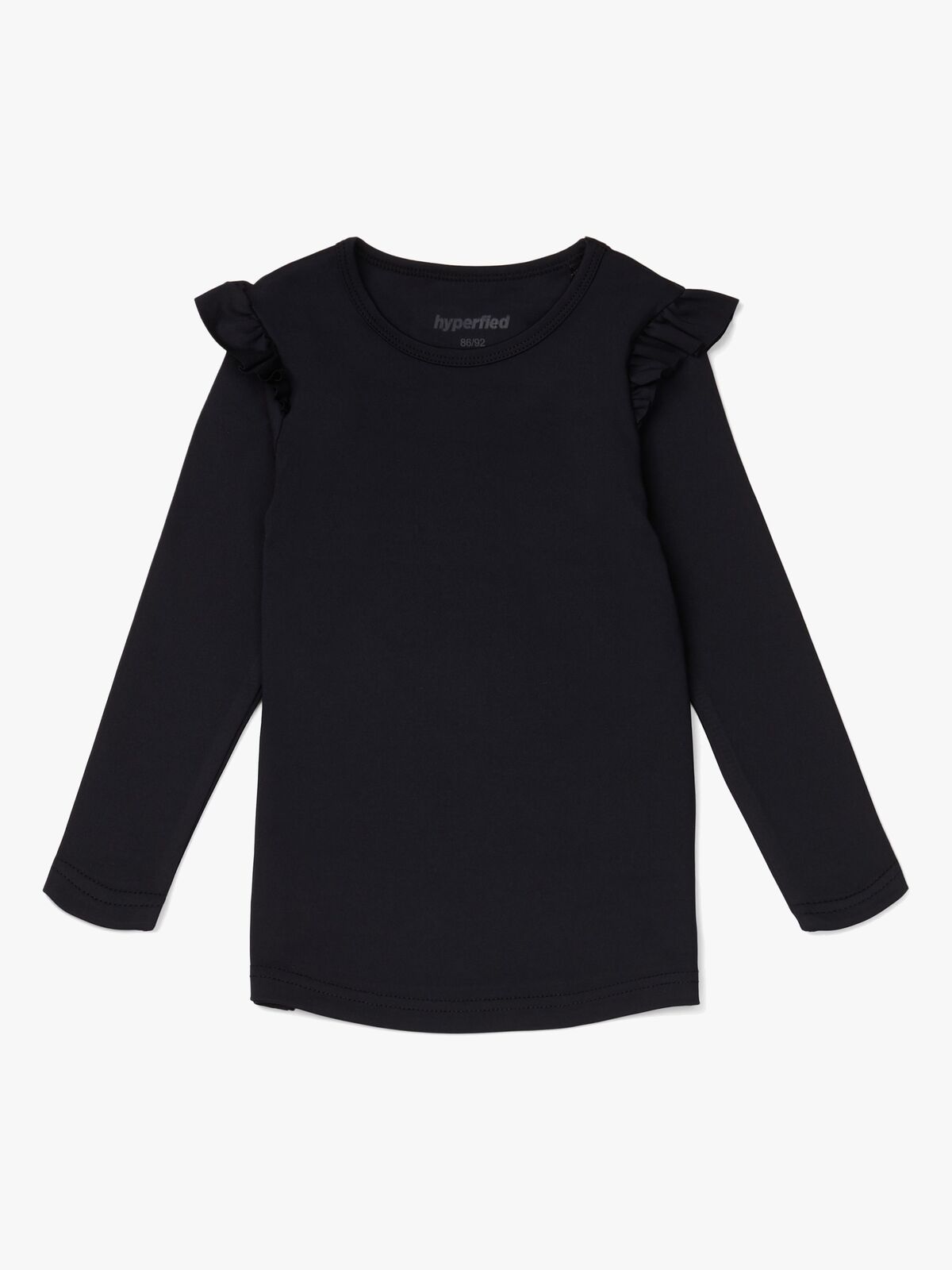 Hyperfied Frill Sleeve Top, Anthracite