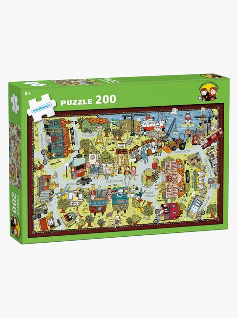 LasseMajas Detektivbyrå Puslespil Valleby 200 Brikker