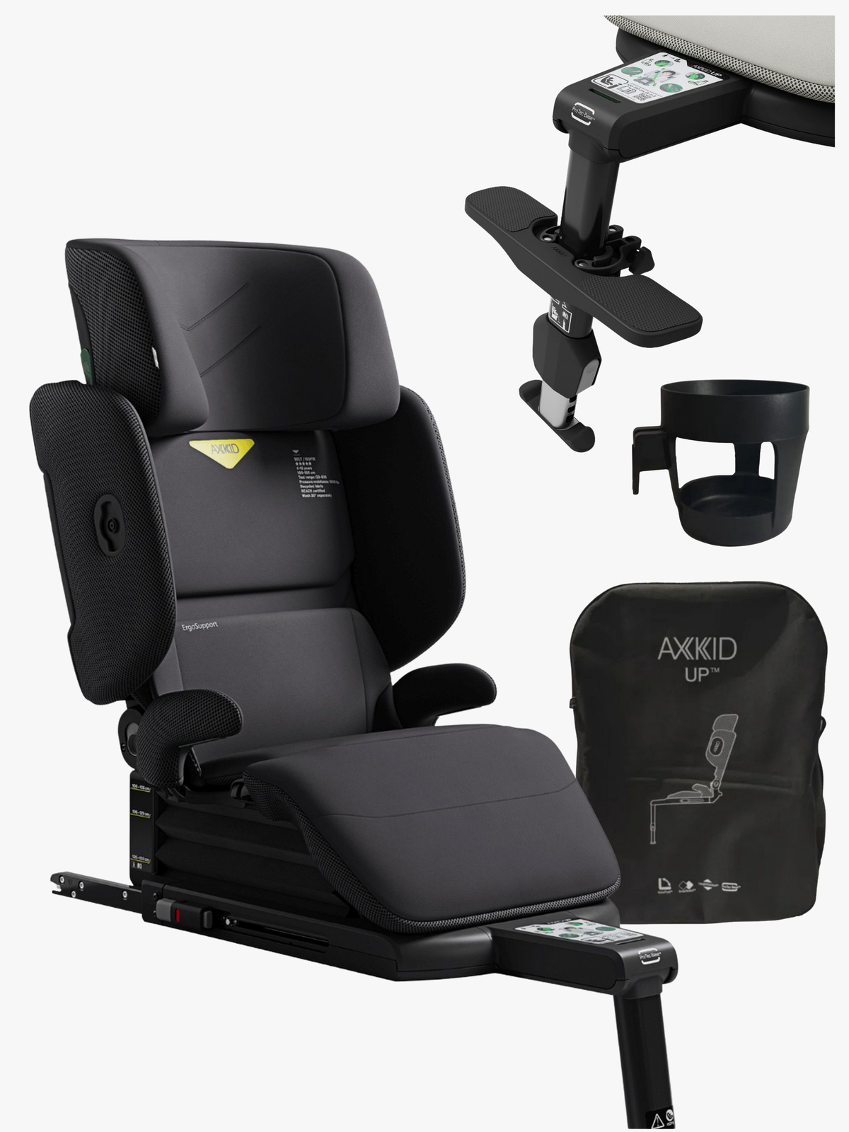 Axkid Up Autostol inkl. Tilbehør, Arctic Mist Grey
