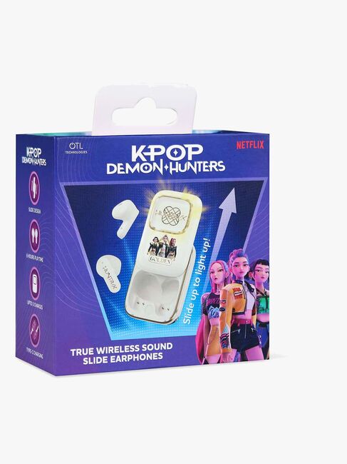 OTL K-Pop Demon Hunters Høretelefoner Med LED In-Ear Huntrix, Hvid 6043LEDIE-16-2540_3b.jpg