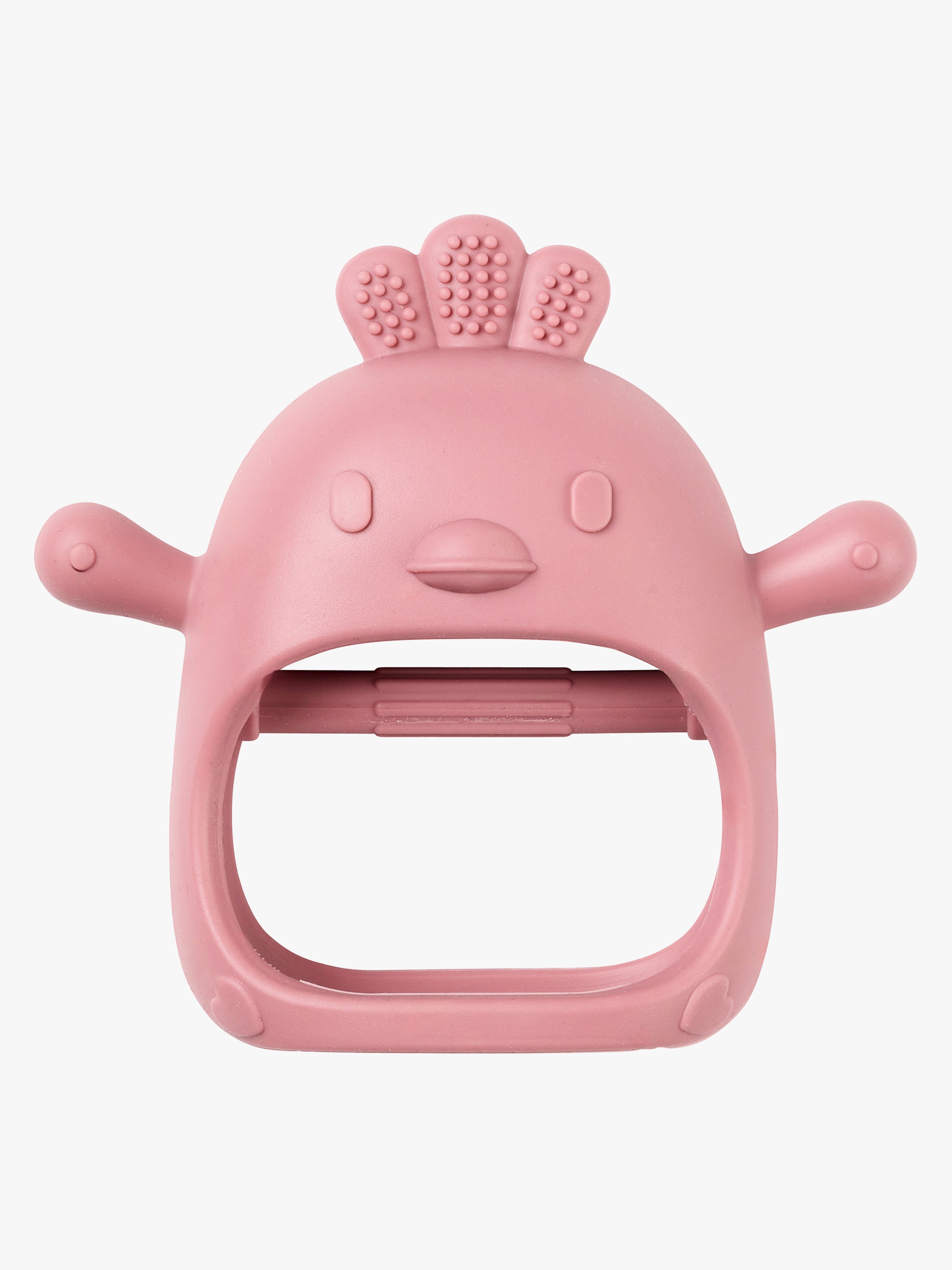 Nattou Soft Silicone Handske Bidelegetøj, Old Pink