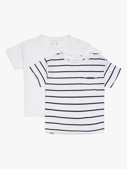 Luca & Lola Ettore T-Shirt 2-pack, White/Stripes