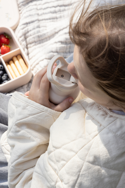 Kidzroom Stainless Steel Drikkedunk 350 ml Small Talk, Beige