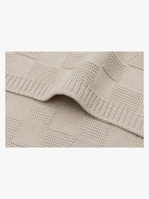 Jollein Tæppe 75x100 cm Box Knit, Warm Sand