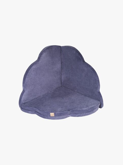 Meowbaby Foam Sammenklappelig Legetæppe Velour 160x160, Blå-grå