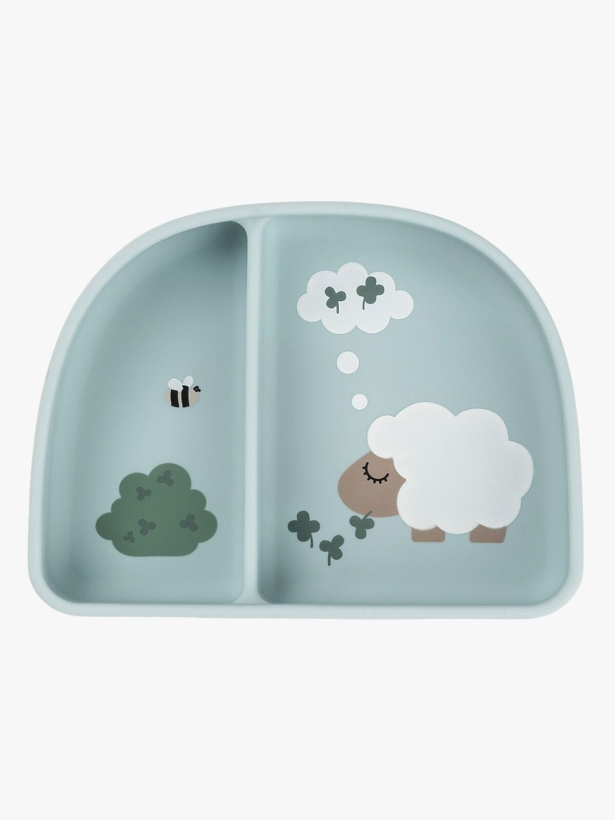 Done By Deer Tiny Farm Opdelt Tallerken Stick & Stay, Blue