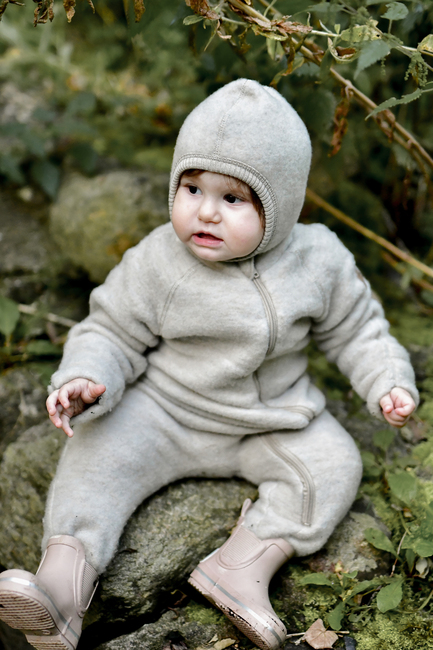 Mikk-Line Ulddragt Merino, Melange Offwhite