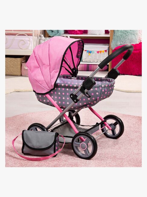 Bayer Design Dukkevogn Cosy, Grå/Lyserød