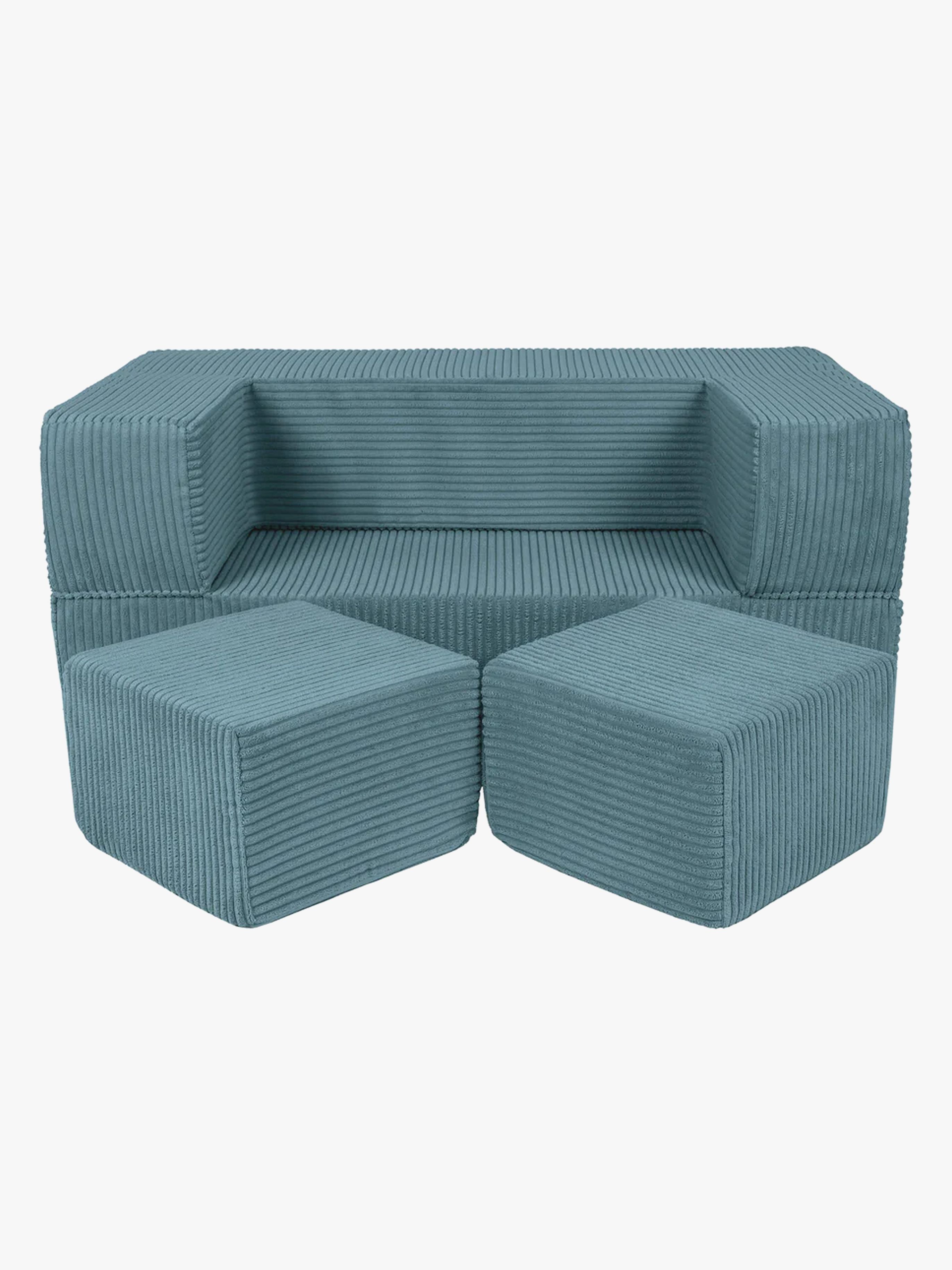 Meowbaby Play Aesthetic Cube Bygbar Sofa, Turkis, Børnemøbler, Indretning børneværelse