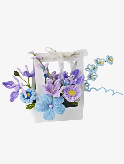 Fippla DIY-sæt Buket Blomster med Piberensere 32 Dele, Lilla