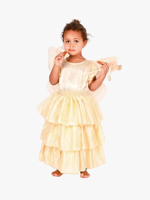 Den Goda Fen Kostume Fe med Tilbehør, Guldfarvet