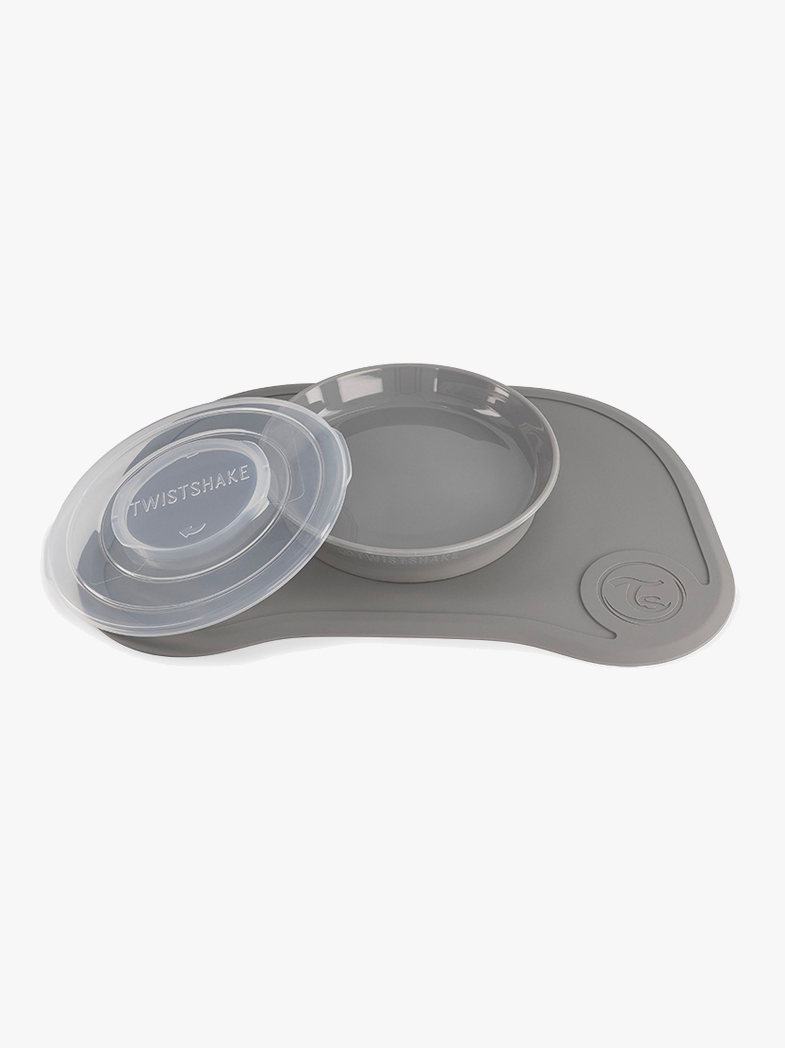 Twistshake Click-Mat Mini Tallerken &  Underlag, Grå