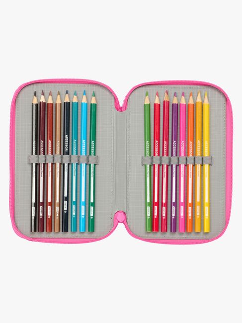 Hello Kitty Kuromi Penalhus med 3 Rum, Lyserød/sort