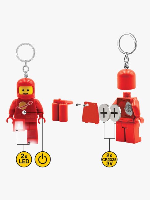 LEGO® Ikonisk Astronaut Nøglering med LED-lys, Rød