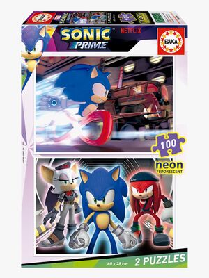 Educa Sonic Prime Puslespil Neon 2x100 Brikker