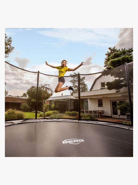 BERG Favorit Regular Trampolin 380 inkl. Comfort Sikkerhedsnet, Grå