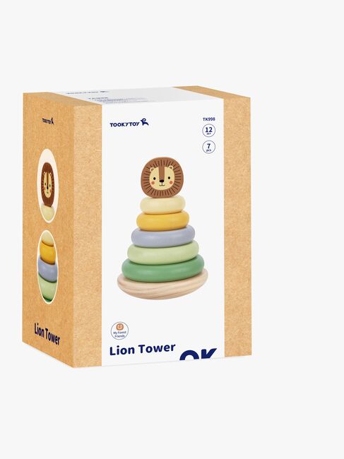 Tooky Toy Løve Stabeltårn, Multifarvet