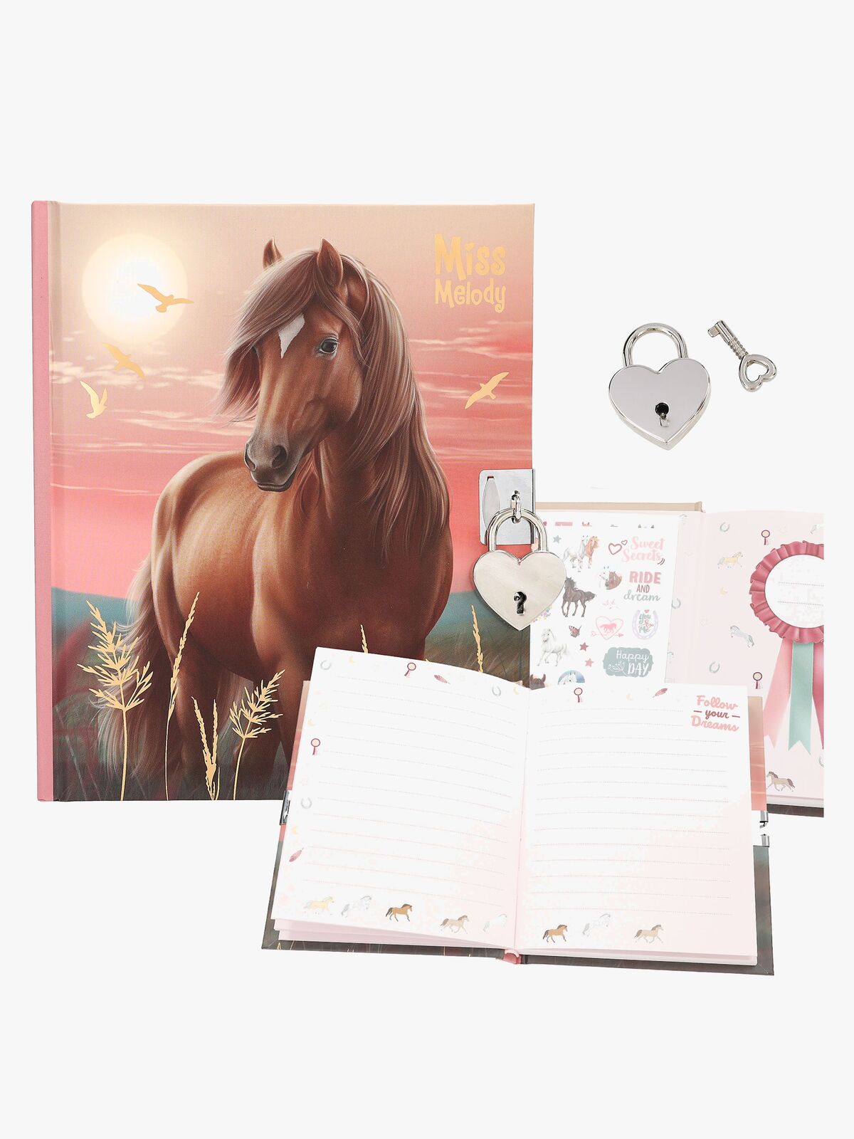 Miss Melody Dagbog med Hjertelås