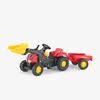 Rolly Toys Kid-X Pedaltraktor med Skovl og Anhænger, Rød