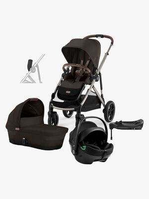 Cybex e-Gazelle S Duovogn inkl. Axkid GOKID Autostol Baby & Base, Chocolate Brown/Taupe