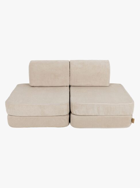 Meowbaby Play Pocket Bygbar Sofa Basic Slimcord 120x60, Ecru