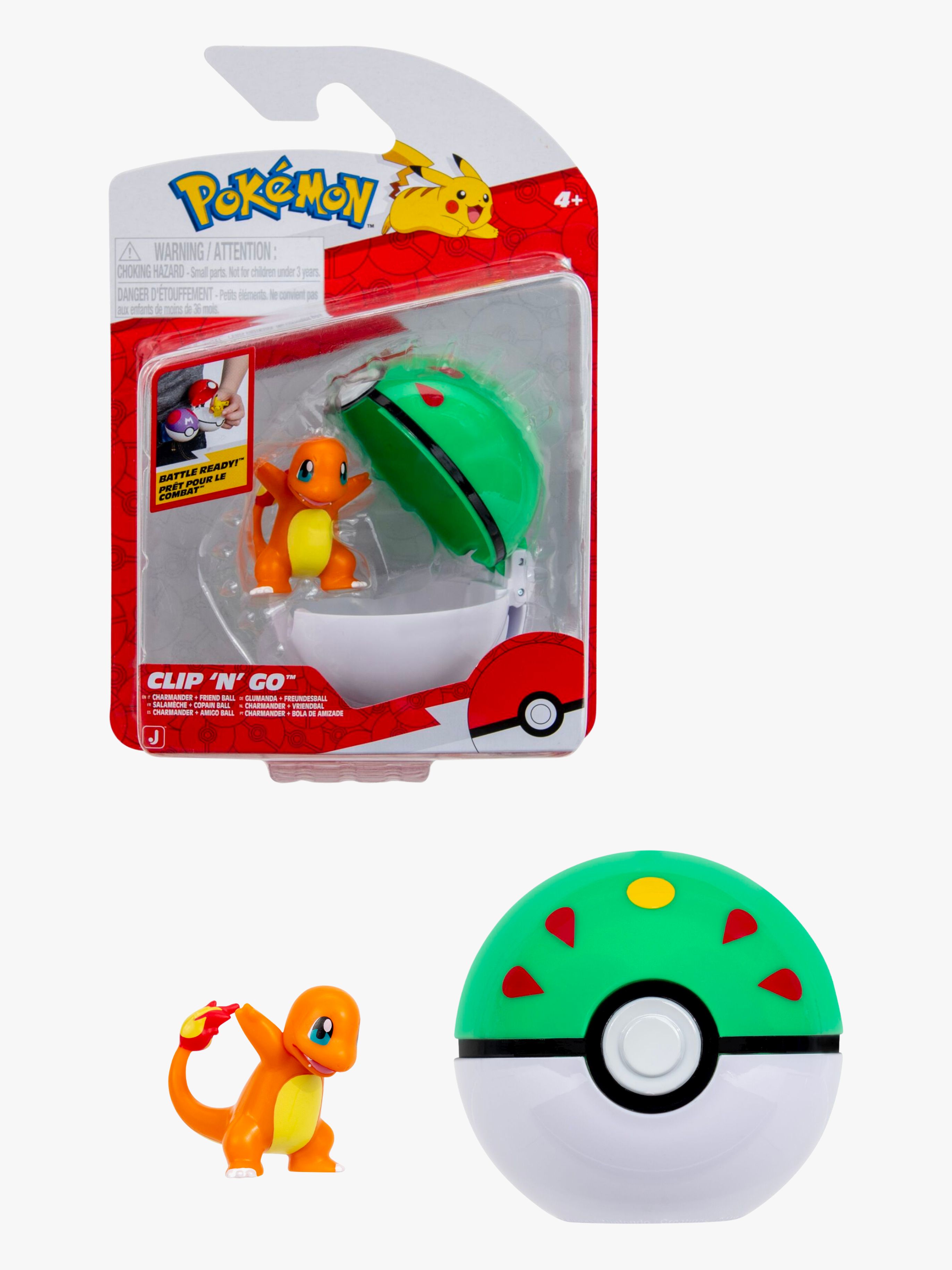 Pokémon Clip 'N' Go Legesæt Charmander med Friend Ball