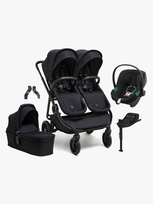 Beemoo Pro Twin 2 Søskendevogn inkl. Cybex Aton B2 & Base, Coffee Black
