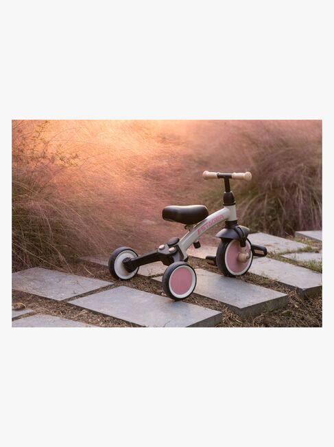 QPlay Stager 3-i-1 Transformerbar Trehjulet Cykel, Pink