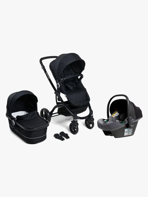 Beemoo Move Duo Kombivogn inkl. Route i-Size Autostol Baby, Black/Mineral Grey