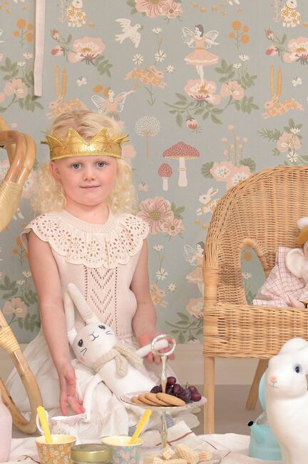 Majvillan Tapet Old Garden, Bluegrey