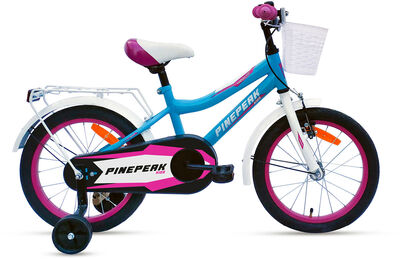 Køb Pinepeak Børnecykel 16 tommer, Blå/Hvid Jollyroom